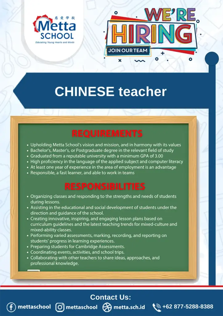 hiring chinese teacher