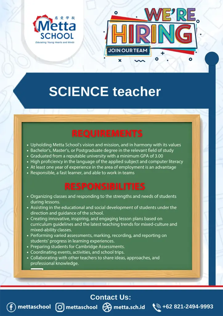 hiring science teacher